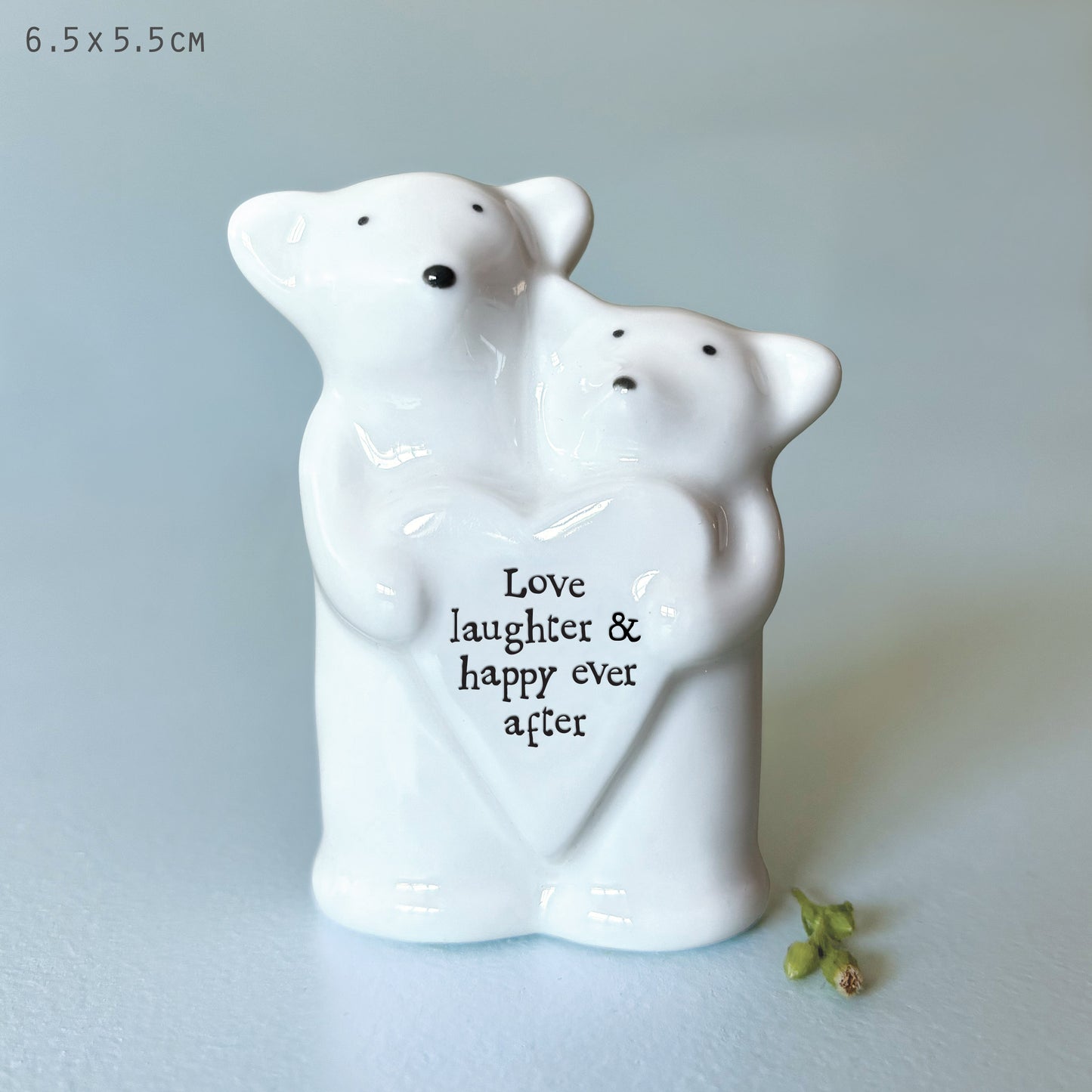 Porcelain Mouse Couple- Large Matchbox Gift - Love laughter & happy ever after