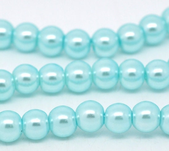 6mm imitation glass pearls various colours