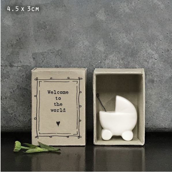 Welcome to the world matchbox gift - new baby