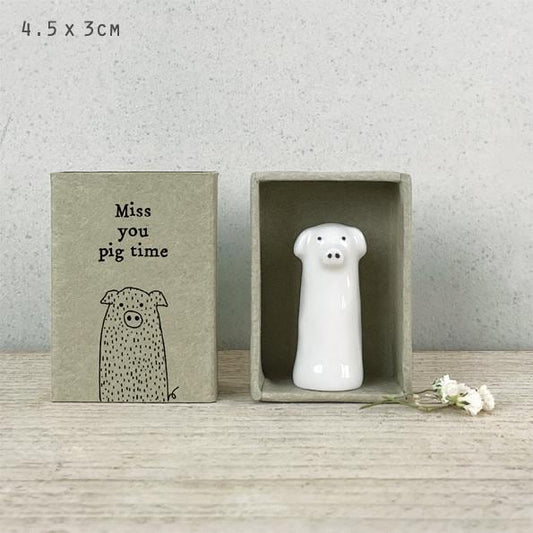 Miss you pig time - matchbox gift