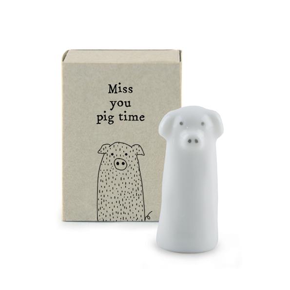 Miss you pig time - matchbox gift