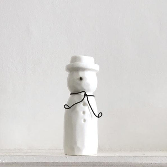 Porcelain Snowman- Large Matchbox Gift