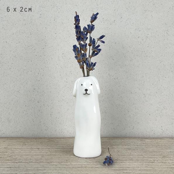 Porcelain Tall vase - Dog